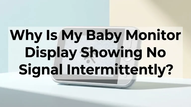 Why Is My Baby Monitor Display Showing No Signal Intermittently?
