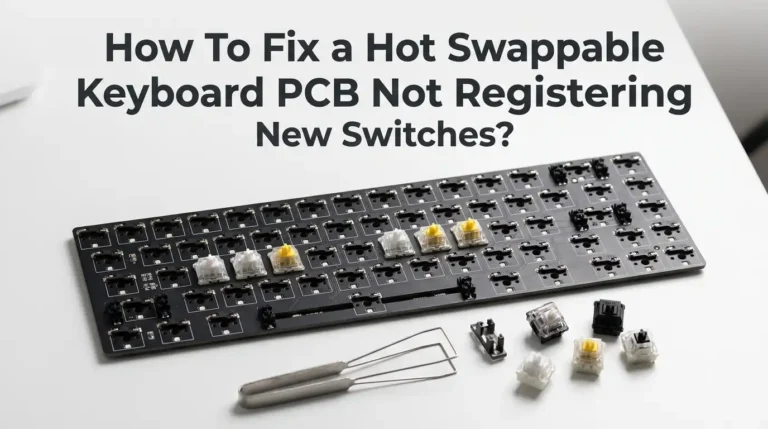How To Fix a Hot Swappable Keyboard PCB Not Registering New Switches?