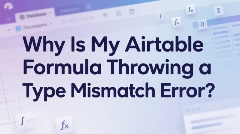 Why Is My Airtable Formula Throwing a Type Mismatch Error?