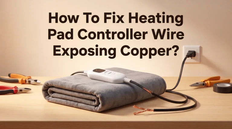 How To Fix Heating Pad Controller Wire Exposing Copper?