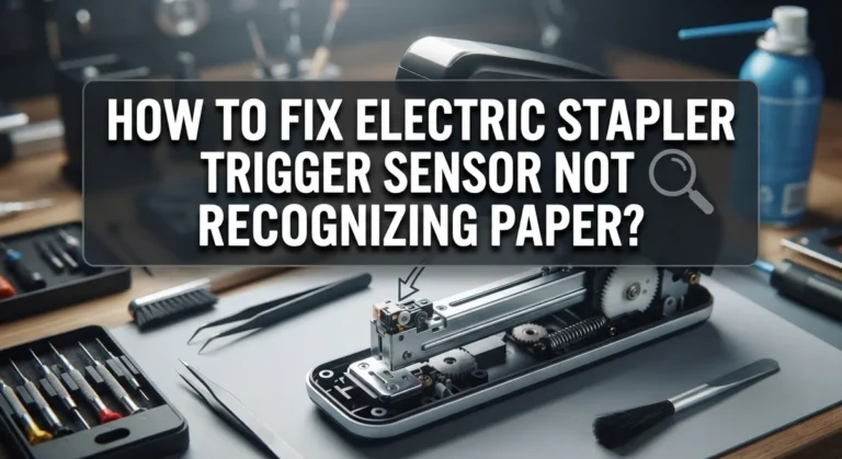 How To Fix Electric Stapler Trigger Sensor Not Recognizing Paper?