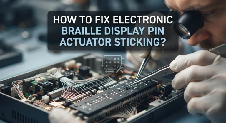 How To Fix Electronic Braille Display Pin Actuator Sticking?