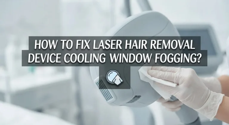 How To Fix Laser Hair Removal Device Cooling Window Fogging?