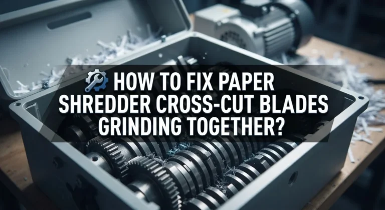 How To Fix Paper Shredder Cross-Cut Blades Grinding Together?