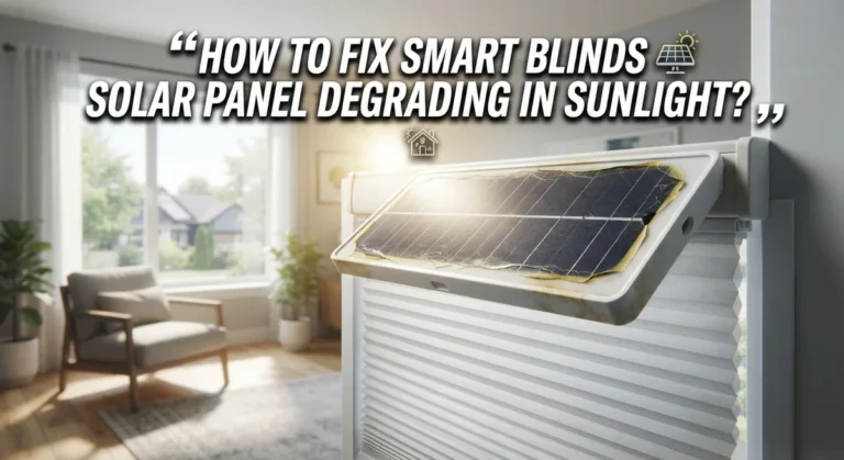 How To Fix Smart Blinds Solar Panel Degrading In Sunlight?