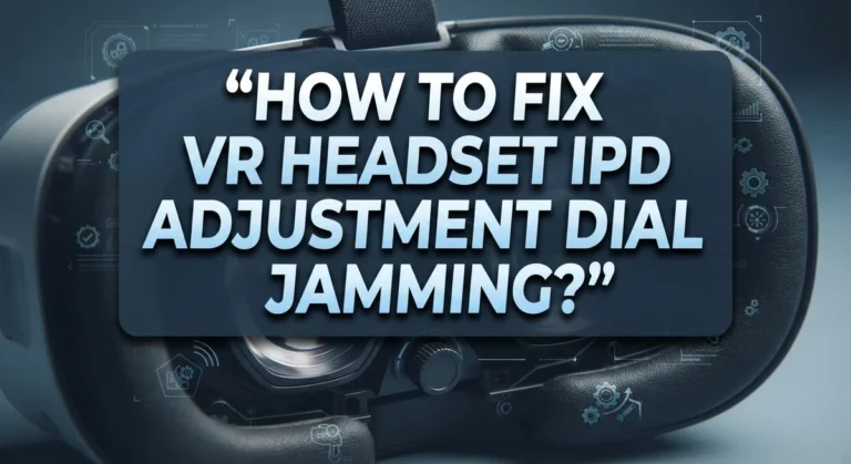 How To Fix VR Headset IPD Adjustment Dial Jamming?