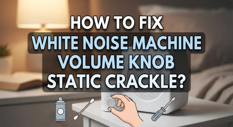 How To Fix White Noise Machine Volume Knob Static Crackle?