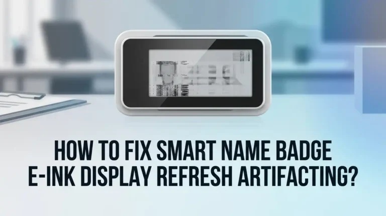 How To Fix Smart Name Badge E-Ink Display Refresh Artifacting?
